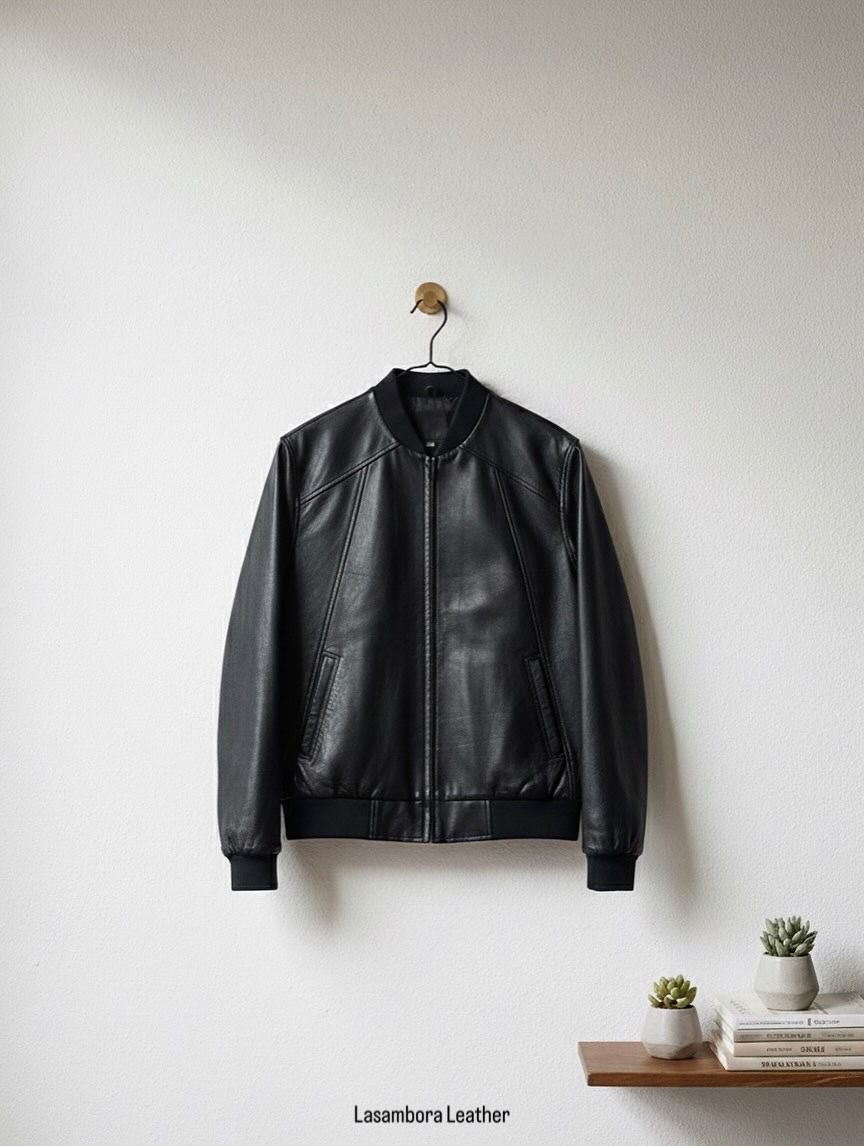 Jaket Kulit Domba Premium Pria Hitam