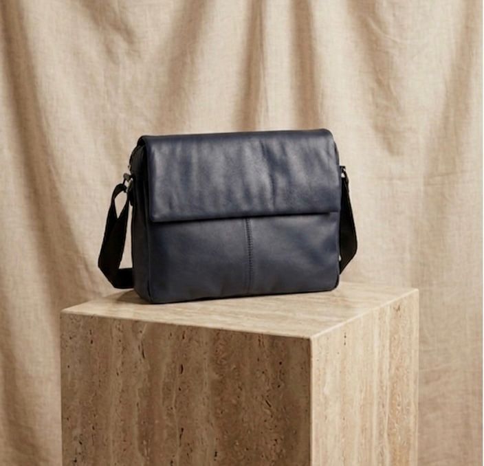 TAS SLEMPANG SLINGBAG KULIT tampak samping