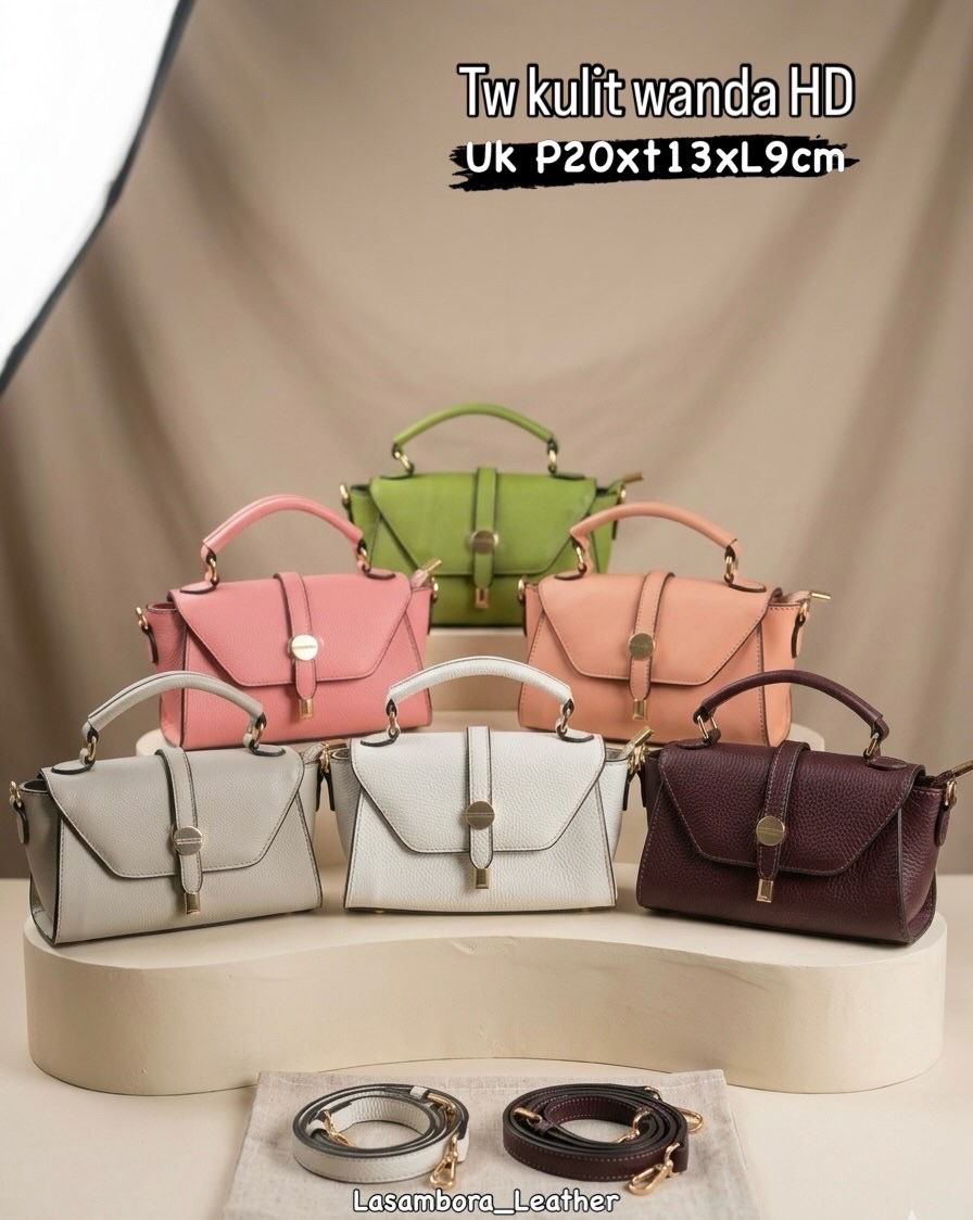 Tas Wanita Kulit Wanda HD tampak samping